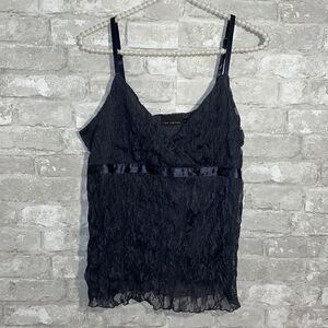 The Limited Gray Lacey Spaghetti Strap Top